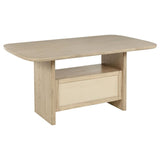 Kailani Cane Counter Height Storage Dining Table Beige Oak | Beige | Beige Oak | 109388