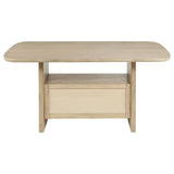 Kailani Cane Counter Height Storage Dining Table Beige Oak | Beige | Beige Oak | 109388