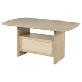 Kailani Cane Counter Height Storage Dining Table Beige Oak | Beige | Beige Oak | 109388