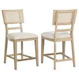 Kailani Rattan Cane Counter Side Chair Beige Oak (Set of 2) | King | Beige | Beige Oak | 109389