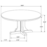 Hartville 60-inch Round Dining Table Natural Light Brown | Brown | Natural Light Brown | 109460