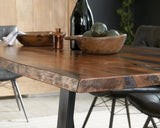 Ditman 80-inch Live Edge Dining Table Grey Sheesham | Multi | Grey Sheesham | 110181