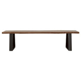 Ditman Live Edge Wood Dining Bench Grey Sheesham | Brown | Grey Sheesham | 110183