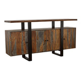 Ditman 4-door Solid Wood Sideboard Buffet Grey Sheesham | Full | Brown | Grey Sheesham | 110185