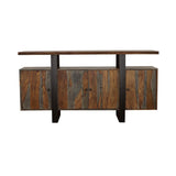 Ditman 4-door Solid Wood Sideboard Buffet Grey Sheesham | Full | Brown | Grey Sheesham | 110185