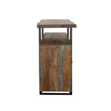 Ditman 4-door Solid Wood Sideboard Buffet Grey Sheesham | Full | Brown | Grey Sheesham | 110185