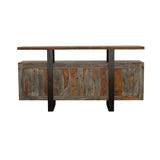 Ditman 4-door Solid Wood Sideboard Buffet Grey Sheesham | Full | Brown | Grey Sheesham | 110185