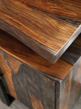 Ditman 4-door Solid Wood Sideboard Buffet Grey Sheesham | Full | Brown | Grey Sheesham | 110185