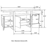 Ditman 4-door Solid Wood Sideboard Buffet Grey Sheesham | Full | Brown | Grey Sheesham | 110185