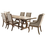 Brockway 7-piece Extension Leaf Dining Set Barley Brown | Brown | Barley Brown/Cream | 110291-S7