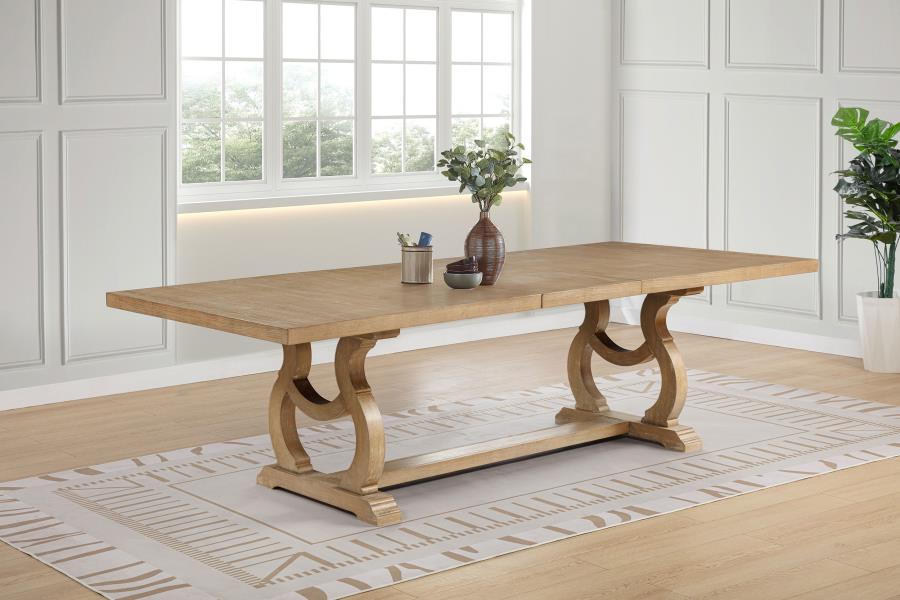 Brockway 104-inch Extension Leaf Dining Table Barley Brown | Brown | Barley Brown | 110291