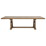 Brockway 104-inch Extension Leaf Dining Table Barley Brown | Brown | Barley Brown | 110291