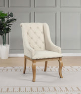 Brockway Upholstered Arm Chair Barley Brown (Set of 2) | Brown | Barley Brown/Cream | 110293