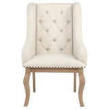 Brockway Upholstered Arm Chair Barley Brown (Set of 2) | Brown | Barley Brown/Cream | 110293