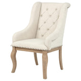 Brockway Upholstered Arm Chair Barley Brown (Set of 2) | Brown | Barley Brown/Cream | 110293