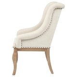 Brockway Upholstered Arm Chair Barley Brown (Set of 2) | Brown | Barley Brown/Cream | 110293