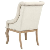 Brockway Upholstered Arm Chair Barley Brown (Set of 2) | Brown | Barley Brown/Cream | 110293