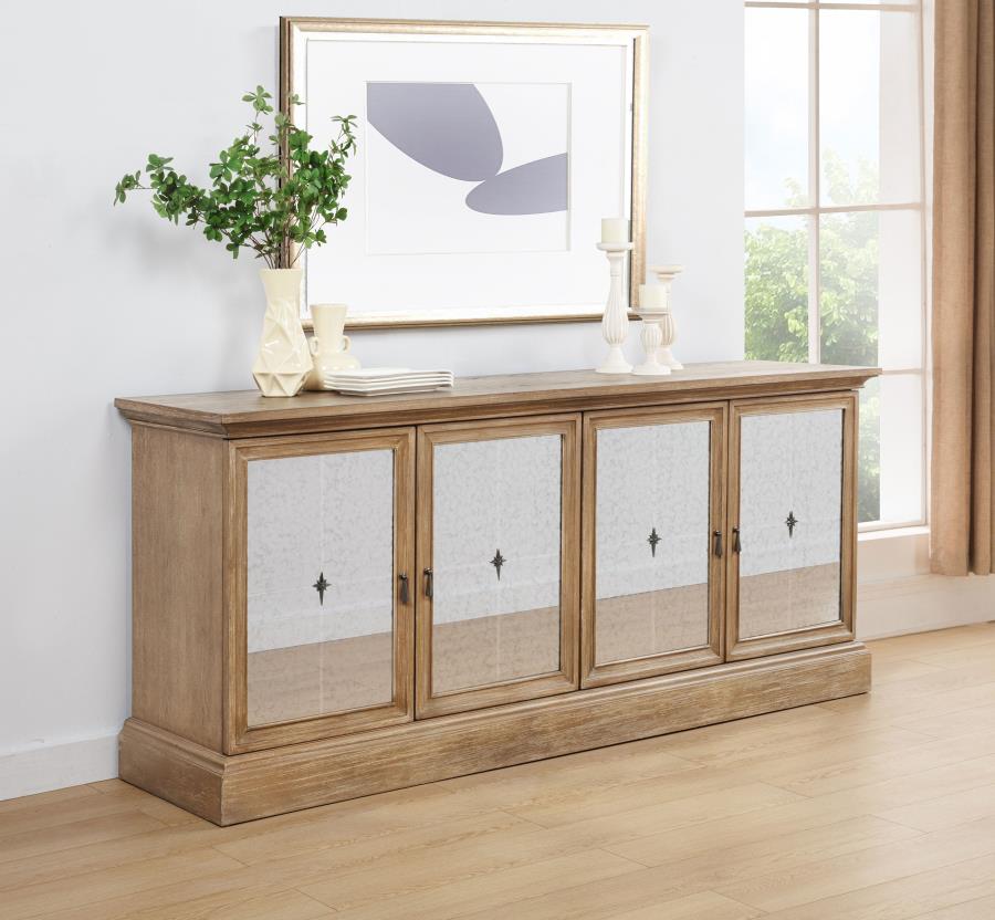 Brockway 4-door Dining Sideboard Buffet Cabinet Barley Brown | Full | Brown | Barley Brown | 110295