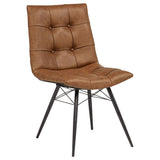 Aiken Faux Leather Upholstered Dining Side Chair Saddle Brown (Set of 4) | Brown | Saddle | 110302SDL