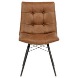 Aiken Faux Leather Upholstered Dining Side Chair Saddle Brown (Set of 4) | Brown | Saddle | 110302SDL