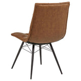 Aiken Faux Leather Upholstered Dining Side Chair Saddle Brown (Set of 4) | Brown | Saddle | 110302SDL