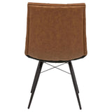 Aiken Faux Leather Upholstered Dining Side Chair Saddle Brown (Set of 4) | Brown | Saddle | 110302SDL