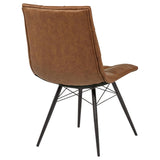 Aiken Faux Leather Upholstered Dining Side Chair Saddle Brown (Set of 4) | Brown | Saddle | 110302SDL