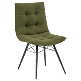 Aiken Fabric Upholstered Dining Side Chair Saddle Forest Green (Set of 4) | Green | Forest | 110332FRT