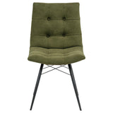 Aiken Fabric Upholstered Dining Side Chair Saddle Forest Green (Set of 4)