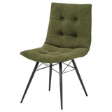 Aiken Fabric Upholstered Dining Side Chair Saddle Forest Green (Set of 4) | Green | Forest | 110332FRT