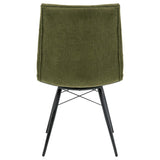 Aiken Fabric Upholstered Dining Side Chair Saddle Forest Green (Set of 4) | Green | Forest | 110332FRT