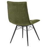 Aiken Fabric Upholstered Dining Side Chair Saddle Forest Green (Set of 4) | Green | Forest | 110332FRT