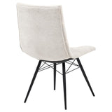Aiken Fabric Upholstered Dining Side Chair Saddle Stone White (Set of 4) | Beige | Stone | 110332STN
