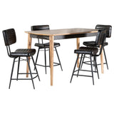 Partridge 5-piece Counter Dining Set Sheesham and Espresso | Black | Antique Espresso | 110578-S5E