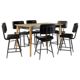 Partridge 7-piece Counter Dining Set Sheesham and Espresso | Black | Antique Espresso | 110578-S7E