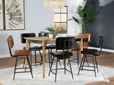 Partridge 7-piece Counter Dining Set Espresso and Camel | Black | Antique Espresso / Antique Camel | 110578-S7