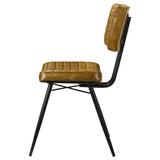 Misty Leather Upholstered Dining Side Chair Camel (Set of 2) | King | Brown | Antique Camel | 110642
