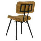 Misty Leather Upholstered Dining Side Chair Camel (Set of 2) | King | Brown | Antique Camel | 110642