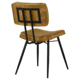 Misty Leather Upholstered Dining Side Chair Camel (Set of 2) | King | Brown | Antique Camel | 110642
