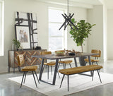 Misty Leather Upholstered Dining Side Chair Camel (Set of 2) | King | Brown | Antique Camel | 110642
