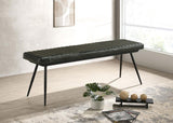 Misty Leather Upholstered Dining Bench Antique Espresso | Black | Antique Espresso | 110653