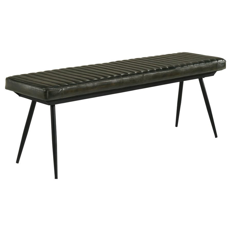 Misty Leather Upholstered Dining Bench Antique Camel