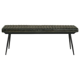 Misty Leather Upholstered Dining Bench Antique Espresso | Black | Antique Espresso | 110653