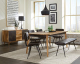 Misty Leather Upholstered Dining Bench Antique Espresso | Black | Antique Espresso | 110653