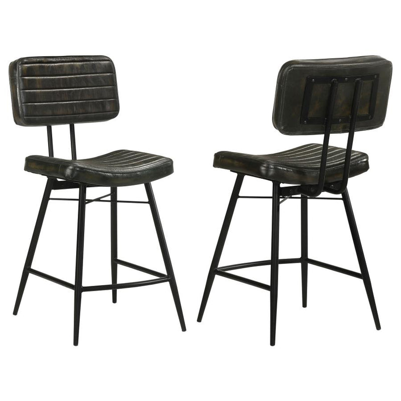 Partridge Leather Counter Chair Antique Camel (Set of 2)