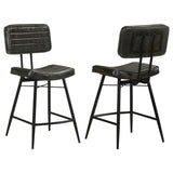 Partridge Leather Counter Chair Antique Espresso (Set of 2) | Black | Antique Espresso | 110659