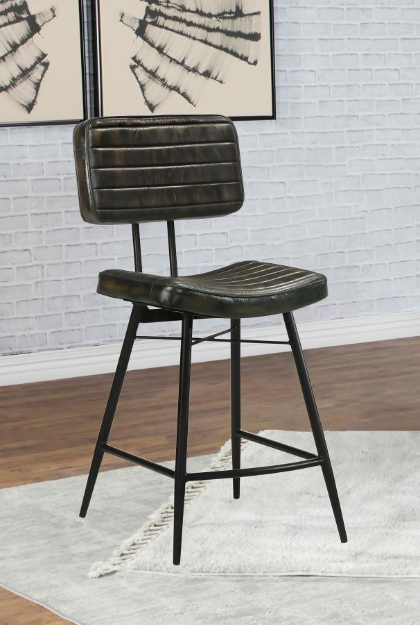 Partridge Leather Counter Chair Antique Camel (Set of 2)