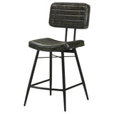 Partridge Leather Counter Chair Antique Espresso (Set of 2) | Black | Antique Espresso | 110659