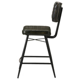 Partridge Leather Counter Chair Antique Espresso (Set of 2) | Black | Antique Espresso | 110659