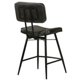Partridge Leather Counter Chair Antique Espresso (Set of 2) | Black | Antique Espresso | 110659